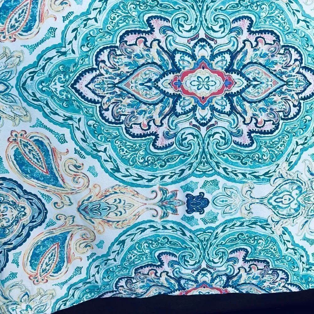 Paisley Turquoise Blue Pillowcase Sham - Picture 4 of 6